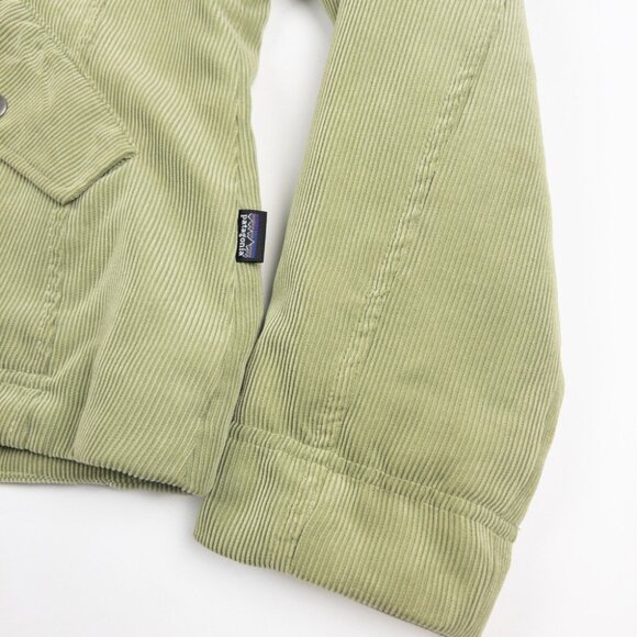 Patagonia Cordwarmer Jacket Women's Small Snap Fleece Lined Green Hooded 27145 - Picture 4 of 14